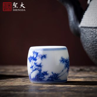 Holy big ceramic cover rear hand-painted mackerel le GaiWanCha lid all hand jingdezhen kung fu tea accessories