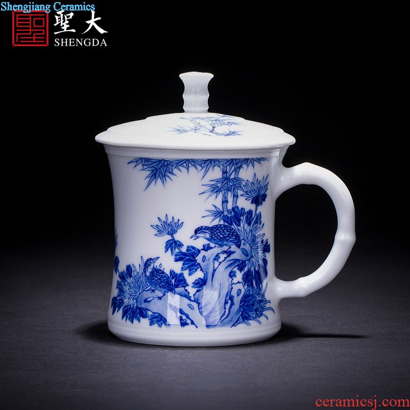 Santa wear ceramic kung fu tea set hand painted enamel colour film grass dragon master cup jingdezhen all hand cups