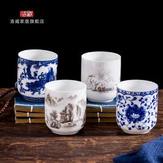 Jingdezhen ceramics flower POTS, tea pot pot size mini seal pot receives portable by hand