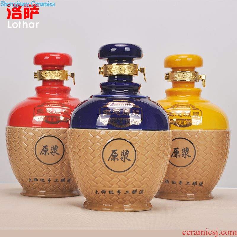 Jingdezhen ceramic jars 10 jins 20 jins 30 jins 50 jins of archaize hip bubble whose bottle it medicated wine jar