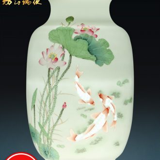 Jingdezhen ceramics famous hand-painted snow of blue and white porcelain vases, new Chinese style household act the role ofing is tasted handicraft furnishing articles