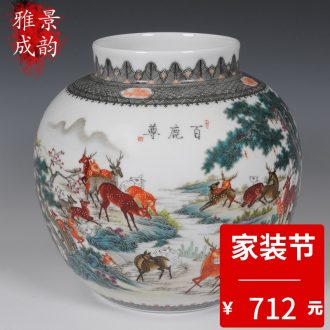 Jingdezhen ceramic new Chinese style flower vase furnishing articles home sitting room decoration porcelain craft ornament