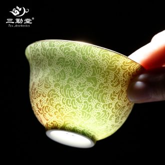 Three frequently set of kung fu tea set Jingdezhen ceramic sample tea cup teapot tea pot of white porcelain TZS168 packages
