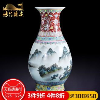 Blue and white porcelain of jingdezhen ceramics vase antique bound branch lines gall bladder new Chinese style household crafts are sitting room