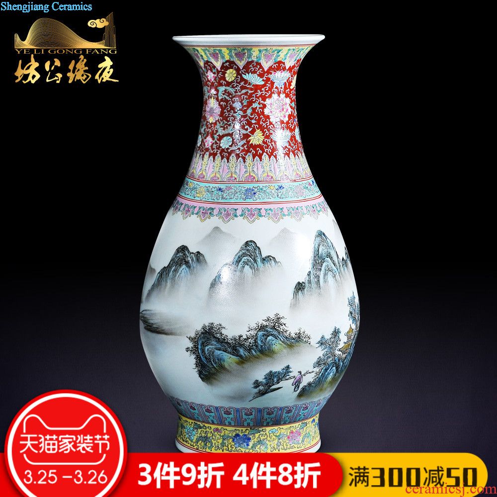 Blue and white porcelain of jingdezhen ceramics vase antique bound branch lines gall bladder new Chinese style household crafts are sitting room