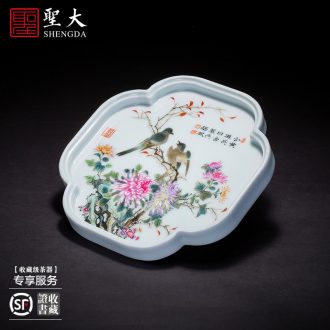 A clearance rule Ceramic tea pot enamel colors lotus flower ruyi bats grain tea POTS storehouse of jingdezhen tea service