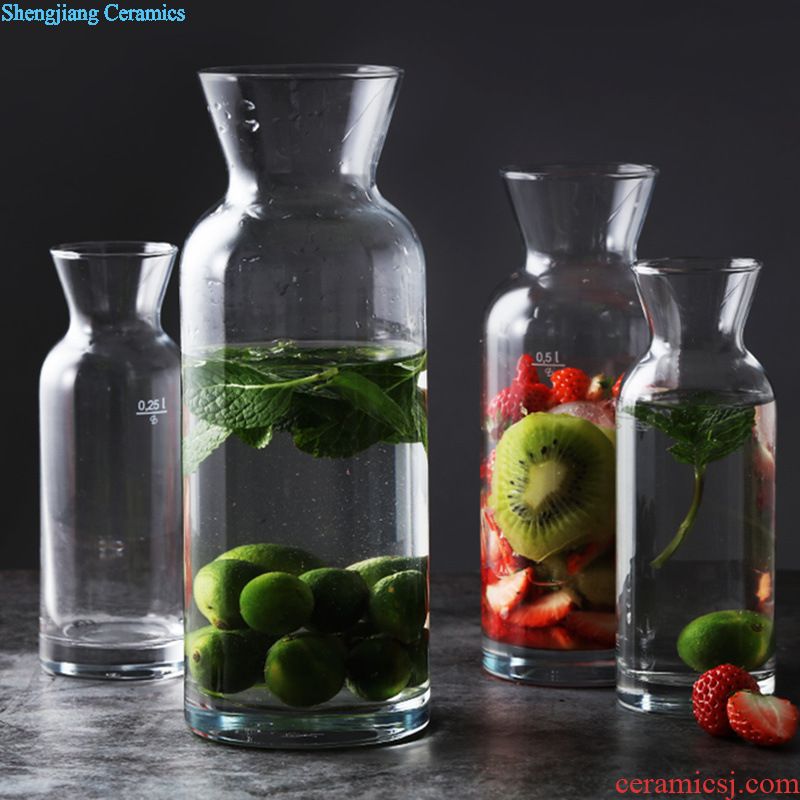 Ceramic marble oil can kitchen household large leakproof soy sauce vinegar bottle of peanut sesame oil tank capacity