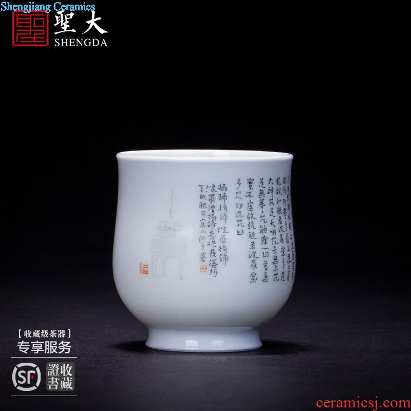 St the ceramic kung fu tea master cup hand-painted micro ShuXin cylinder cup all hand of jingdezhen tea service master cup