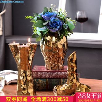 European table vases, contemporary and contracted sitting room TV cabinet ceramic simulation flower flower adornment household furnishing articles