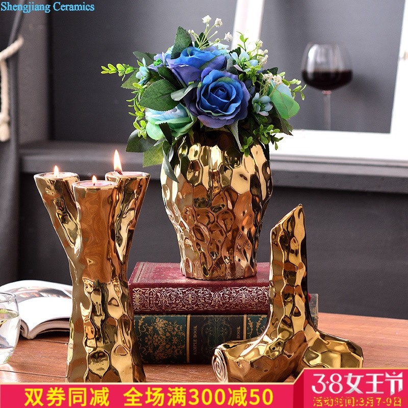 European table vases, contemporary and contracted sitting room TV cabinet ceramic simulation flower flower adornment household furnishing articles
