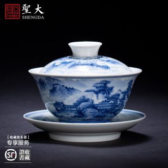 St large ceramic three tureen hand-painted porcelain cups ssangyong sea grain tea bowl full manual of jingdezhen tea service