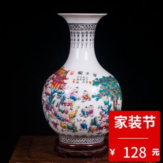 Jingdezhen ceramic table of blue and white porcelain vases, flower arranging contemporary and contracted fashion household decorations furnishing articles in the living room
