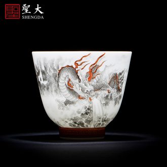 St the ceramic kung fu tea master cup hand-painted wall of enamel Mosaic gold cup all hand jingdezhen tea sample tea cup
