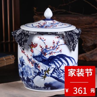 Jingdezhen ceramic vase vase the general pot of large western European large sitting room red clay furnishing articles