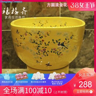 The package mail large oval jingdezhen ceramic lavatory basin sink - the flower of music