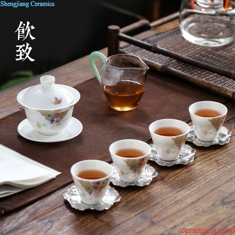 Drink to coarse pottery tea tray store on dry Taiwan fine gold ceramic tea kettle Japanese sea archaize round pot tray