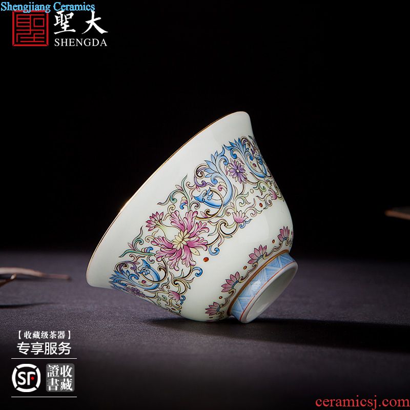 Sample tea cup jingdezhen blue and white dragon and tea set ceramic hand-drawn lines master cup single cup all hand kung fu tea cups