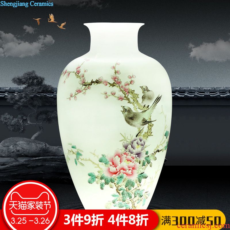 Jingdezhen ceramics furnishing articles hand-painted figure hydroponic vase at the sitting room of Chinese style household flower arranging decorative arts and crafts