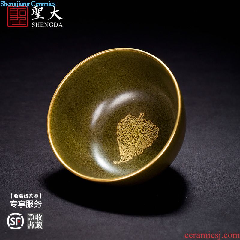 Santa teacups hand-painted ceramic kungfu pastel "land" master cup all hand jingdezhen tea sample tea cup