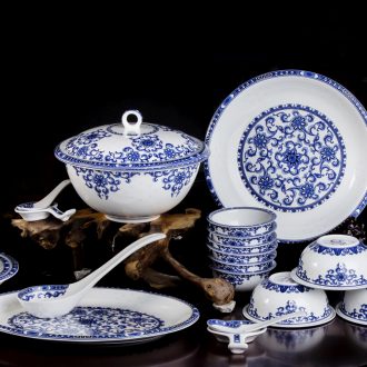 Far industry - European high-grade bone China coffee set Jingdezhen ceramic coffee cups of coffee a suit of a complete set of 15 into the head