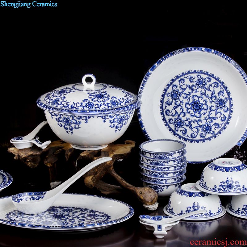 Far industry - European high-grade bone China coffee set Jingdezhen ceramic coffee cups of coffee a suit of a complete set of 15 into the head