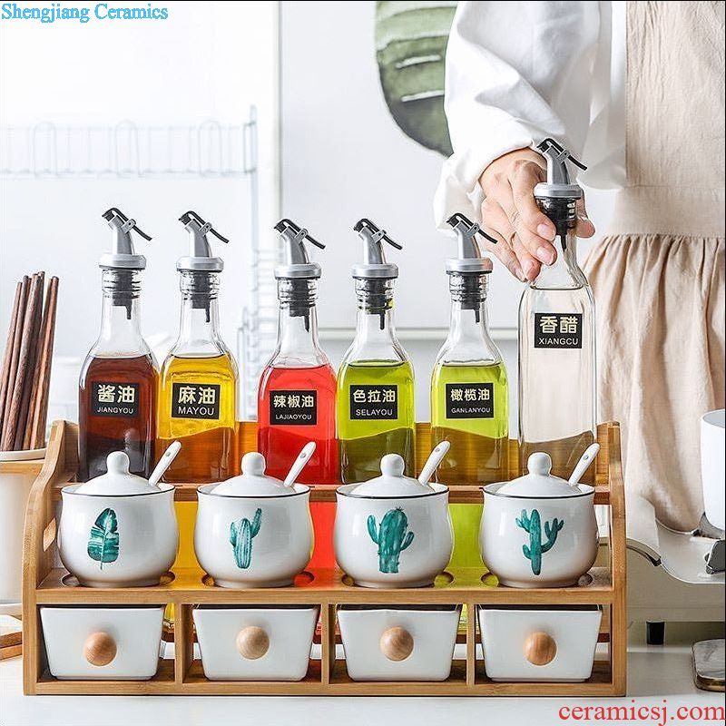 The Nordic idea kitchen ceramic seal pot grains coffee tea receive seasoning storage tank with cover
