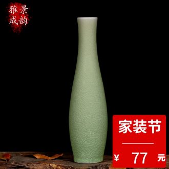 Modern classical fashion "mountain dawn rhyme" big jingdezhen ceramics vase landed sitting room home furnishing articles