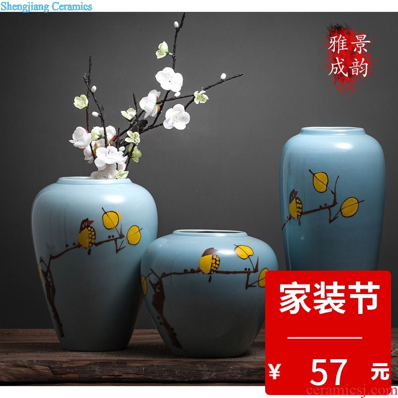 Jingdezhen ceramic POTS sub storage tank is small household caddy meters can receive porcelain jar with cover
