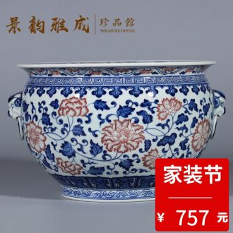 Jingdezhen ceramic cake caddy seal POTS to restore ancient ways the seventh, peulthai the puer tea cake large pot gift box packaging