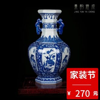 Master of jingdezhen ceramic hand-painted vases, ceramic flower arrangement of modern Chinese style of contemporary sitting room furnishing articles