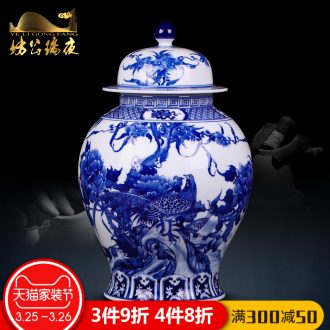 Jingdezhen ceramics furnishing articles hand-painted scenery surd vase Chinese style household living room TV cabinet decoration decoration