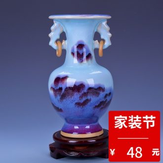 Jingdezhen ceramic Chinese flower arranging vase decoration furnishing articles sitting room porch TV ark crafts porcelain decoration