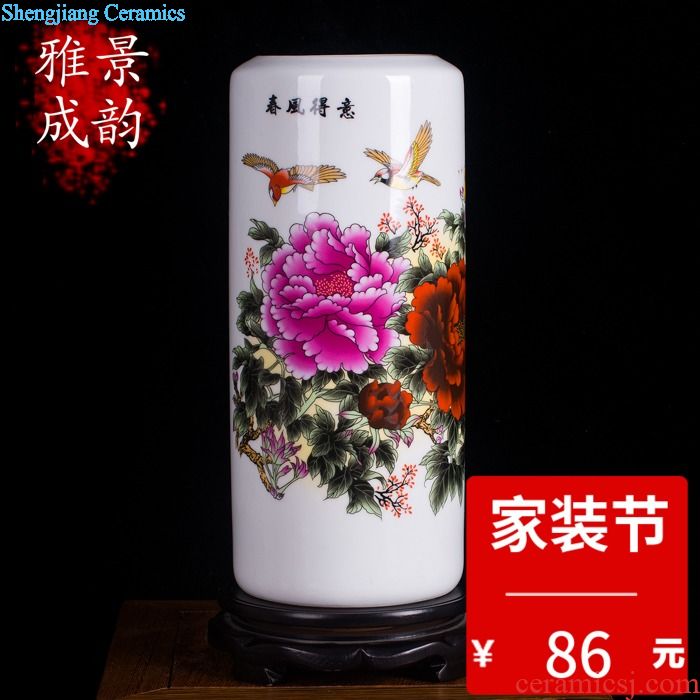 Jingdezhen ceramics handicraft modern pastel rural european-style ornaments sitting room of Chinese style porcelain flowers, gifts