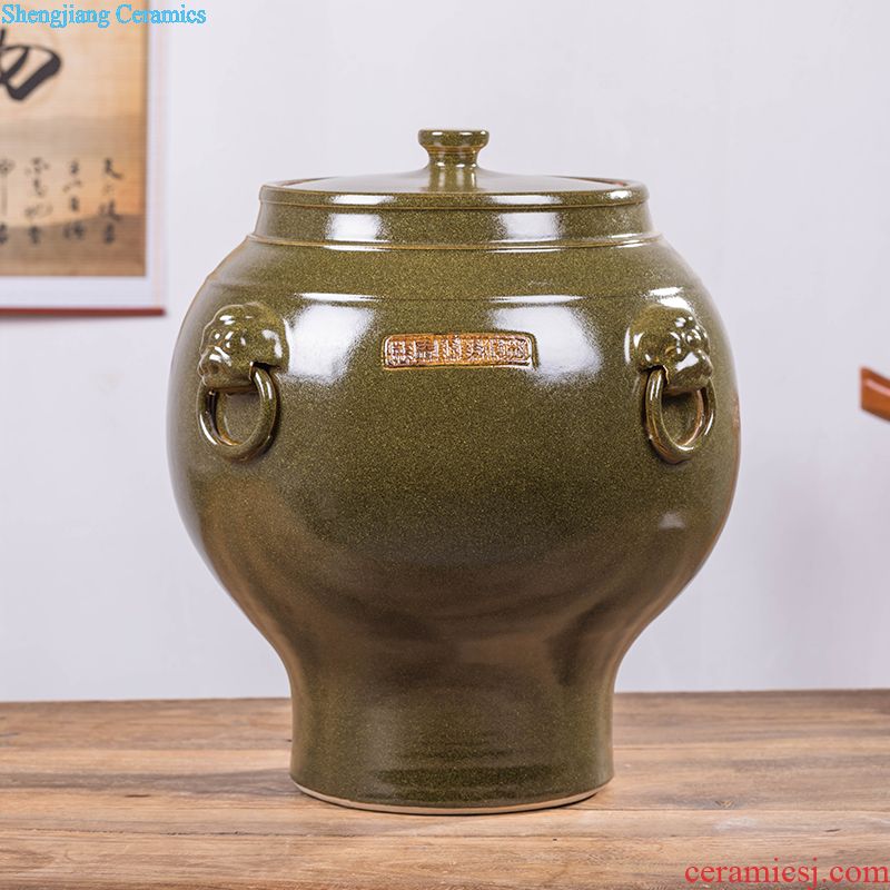 Jingdezhen TaoYang water lily porcelain basin water furnishing articles furnishing articles of handicraft feng shui turtle cylinder tank water is shallow