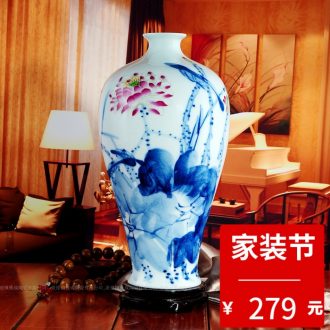Jingdezhen ceramics hand-painted vases sitting room home decoration handicraft furnishing articles for wedding gift accessories