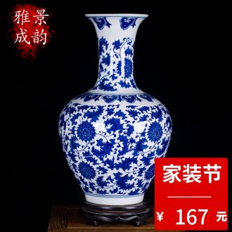Archaize classical jingdezhen ceramics powder enamel storage tank cover pot caddy candy jar home decoration furnishing articles