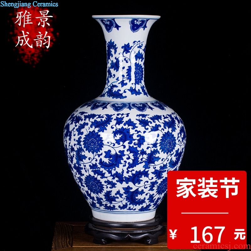 Archaize classical jingdezhen ceramics powder enamel storage tank cover pot caddy candy jar home decoration furnishing articles