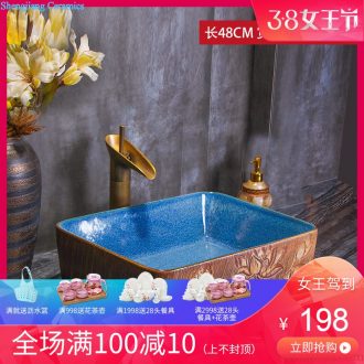 Restore ancient ways round the sink archaize ceramic face basin pool table square art basin of continental basin basin
