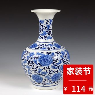 Jingdezhen ceramic modern vase European rural small pure and fresh and dried flowers creative hydroponic American vase restoring ancient ways