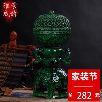 Jingdezhen ceramics pu 'er tea pot of tea cake tea cake tea cake box sealing general large size is 357 g box