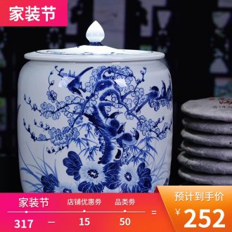 Jingdezhen ceramics tea cake caddy large seal decorative pot sitting room household act the role ofing is tasted snack jars