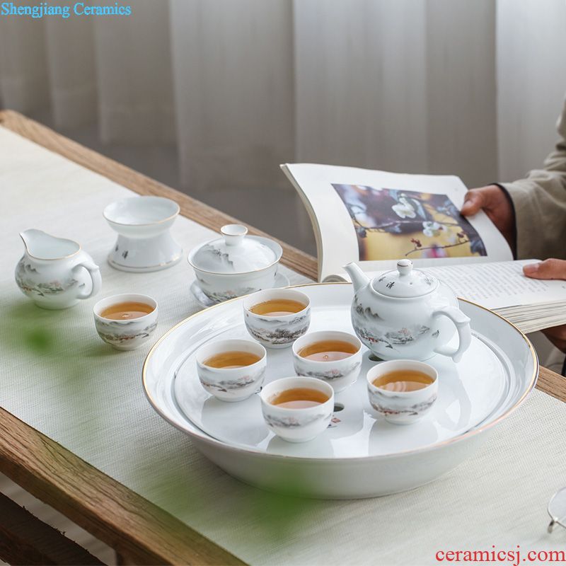 Your kiln tea set Home office jingdezhen ceramic ice crack kung fu tea cups teapot set