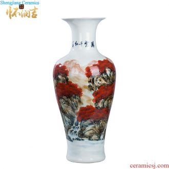 Hand-painted jingdezhen ceramic vase ikea sitting room adornment creative decoration of Chinese style restoring ancient ways the gourd bottle home furnishing articles