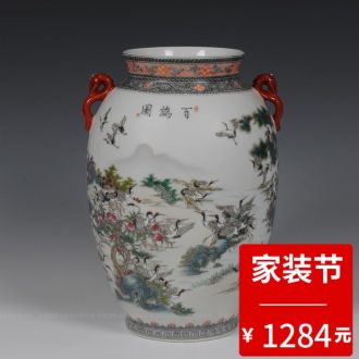 Modern archaize of jingdezhen ceramics kiln crack color glaze vase sitting room home decoration furnishing articles