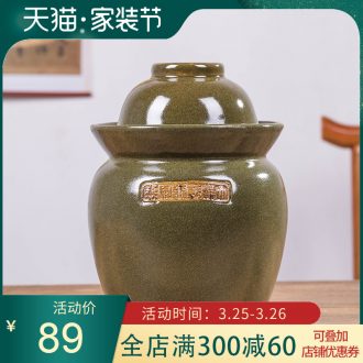 Jingdezhen ceramic barrel 10 jins barrel 20 jins with a lid ricer box tank 30 kg rice jar of oil cylinder