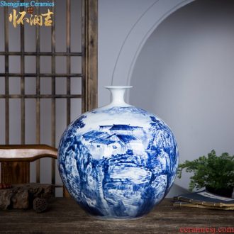 Huai embellish, jingdezhen blue and white vase painting hand-painted decorative classical furnishing articles collection of jingdezhen porcelain culture