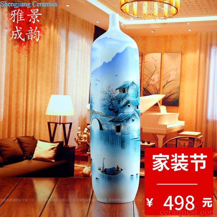 Jingdezhen ceramic brush pot fashion vase on January 1, modern ceramic product practical send teacher crafts