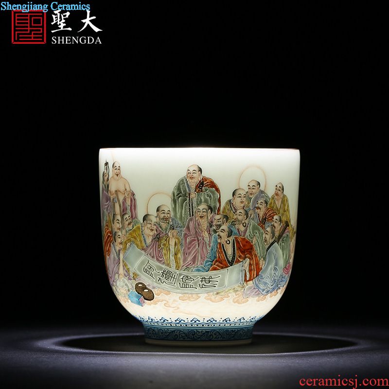St large ceramic kung fu teacups hand-painted porcelain of sixteen kingdoms will sample tea cup cup all hand of jingdezhen tea service