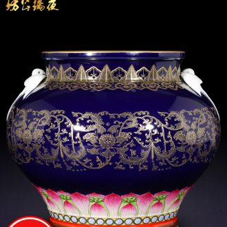 Jingdezhen ceramics furnishing articles imitation qing qianlong youligong general canister to Chinese style household wine accessories