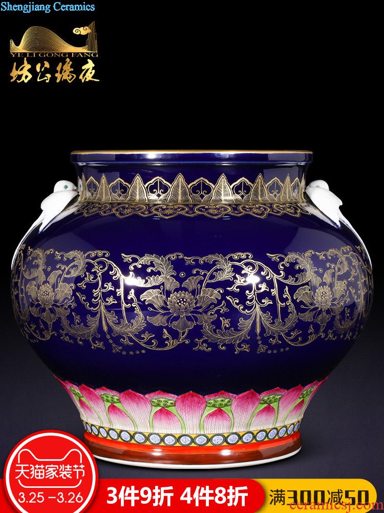 Jingdezhen ceramics furnishing articles imitation qing qianlong youligong general canister to Chinese style household wine accessories